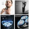 Electric Shavers Electric Shaver for Men 8W 3D Independent Floating Heads uppladdningsbara 60 min Runtime Lightweight Rotary Electric Razor X0918