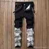 Mäns jeans män jeans Autumn Fashion Mens Hold Biker Ripped Washed Faded Hip Hop Pants for Men Size 30-40 L230918