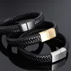 Leather Cord Bracelet Stainless Steel Leather Knitted Bracelet Leather Bracelet Simple Leather Bracelet Men's Cowhide Jewelry