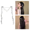 Hair Clips Bride Forehead Chain Tassels Headband Adjustable Face Curtain Personality Design Water Drop Pendant Accessories