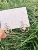 Pendientes colgantes S925 Pendiente de plata con aguja para oreja Concha madre natural Circón luna-sol con latón ECO Joyería de Corea de oro de 14 k para mujeres