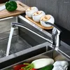 Kitchen Faucets Bathroom Basin Faucet Modern Polished Chrome Plated Cold Single Handle Swivel Tap 360 Rotation Sink