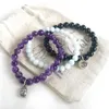 MG0854 New Deisgn Natural Aquamarine Braceelt Top Grade Black Tourmaline Om Bracelet Trendy Amethyst Buddha Charm Bracelet176k