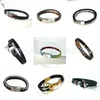 Leather Rope Bracelet Woven Bracelet Handmade Diy Couple Classic Magnet Buckle Bracelet Beads