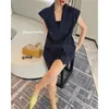 Women's Vests 2023 Woman Jacket Vest Clothing Coat Suit Top Sleeveless Summer Vintage Short Luxury Waistcoat Blazers Korean Fashion Y2k