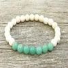 SN0334 New Bohemia Jewelry Whole Women Mens Unisex Bracelet Meditation Yoga beaded howlite Green Aventurine bracelet305O