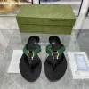 Designer Slippers G Thong Women Slippers Classic Men Sandals Letter Thin Slides Flat Rubber Slipper Mens Flip Flops Summer Beach Slide Luxury Outdoor