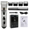 Electric Shavers Hair Clipper Professional Electric Trimmer för män med LED -skärmtvättbara laddningsbara män Stark kraft Keramisk hår som skär X0918