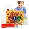 Uczenie się zabawek Montessori Hive Games Board 7pcs pszczoły z zabawy z zaciskiem wybieranie zabawek edukacyjny u pala dziecięcych dzieci Dr Dh5qi