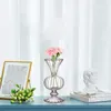 Vasen Elegent Klare Vase Multiuse Transparent Glas Desktop Tragbare Blumenornamente Für Wohnzimmer Schlafzimmer Dekoration