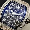 Richarmill Watch Tourbillon Relógios Mecânicos Automáticos Relógios Femininos Suíços Série Mens RM6701Ti Liga de Titânio Edição Limitada Moda Masculina Leisu WNG1N