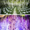 Decorative Flowers JAROWN Wisteria Artificial Wedding Arch DIY Decor Party Festival Garden Hanging Plant Vine