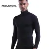 Elastic Cotton Mens Thermal Underwear Winter Turtleneck Tops Male Clothes T shirt XXXL Big size Man Long Sleeve Undershirt Men1306J