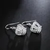 Boucles d'oreilles pendantes en argent Sterling 925, couronne goutte pour femmes, fête de fiançailles, mariage, bijoux de charme à la mode, cadeaux