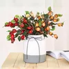 Decorative Flowers DIY Handmade Tree Decorations Artificial Fake Bush Pomegranate Imitation Red Fruit