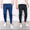 Pantalons pour hommes Denim Joggers hommes Jeans pantalons Streetwear Hip Hop Skinny Jeans hommes extensible mi bleu hommes Jeans pantalons longs J230918