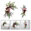 Decoratieve bloemen 2 stuks bloem swag boog met bladslinger voor raamdecoratie