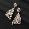 Kolczyki Dangle Luksusowa geometria gniewna dla kobiet przyjęcie weselne Dubai Bridal Jewelry Boucle D'Oreille Femme Prezent A0184