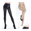 Kindersokken Meisjes Luxe Shine Glossy Dij Hoge Kousen 70D Olie Flashing Medias Dames Panty Collant Zwart Koffie Grijs Kaki Dhkya