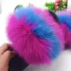 Slippers Women Winter Furry Slipper Ladies Real Fox Fur Slides Girl Indoor Fluffy Home Slippers House Casual Floor Fur Sandals Unisex Big x0916