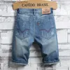 Men's Jeans 2020 Men Jeans Shorts Blue Colors Patch Printed Washed Pants Fashion Designer Short Ripped For Men L2309119