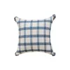 Oreiller nordique bleu touffeté couverture géométrique rayure grille crochet glands décoratif maison S pour canapé