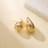 Style de mode Stud Trendy Italie Hollow en acier inoxydable Hypoallergénique Gold plaqué Bottega Déchirure Boucles d'oreilles Waterdrop For Women Girl