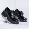 Bright Patent Leather Men Shoes British Thick Sole Men Oxford Shoes Elevator Men Business Dress Shoes For Boys Party Dress Boots