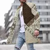 Mezclas de lana para mujer Hombres Abrigo de lana Chaqueta Moda Rayas Estampado geométrico Ropa para hombres jóvenes Otoño Invierno Abrigo con bolsillo de un solo pecho OutwearL230918