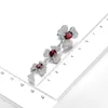 Kolczyki Dangle Real Solid Sterling Srebrne 925 Drop Naturalny oryginalny kamień szlachetny Garnet Birthstone Fine Wedding Party Jewelry 8.6 Carats