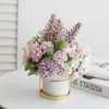 Fiori decorativi Rosa artificiale Fiore finto Bonsai Pianta in vaso Garden Party Prop Desktop Decor
