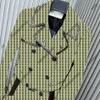 24SS 가을 여성 트렌치 코트 디자이너 고급 여성 바람발기 편지 인쇄 재킷 느슨한 벨트 코트 여성 캐주얼 긴 트렌치 코트