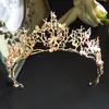 Bridal jewelry gold Baroque branches crown tiara wedding dress accessories new260h