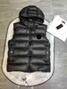 Men's Vests Designer Mens Down Bests Luxury Flocking Badge Women Black Vest Size 1-5 Complete Labels HKD230918