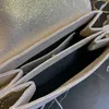 Buzlu deri sıcak matkap flep çanta tasarımcısı omuz çantaları zincir çapraz cüzdan altın donanım başı üst kaliteli el çantası üst kaliteli debriyaj