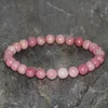 MG0332 Bracciale in rodonite naturale per le donne Bracciale yoga antistress Equilibrio emotivo Gioielli per l'espressione personale Whole283w