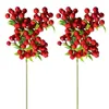 Декоративные цветы, реалистичные искусственные ягоды, яркие искусственные ягодные ветки для домашнего декора, детальная долговечная листва