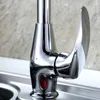 バスルームシンクの蛇口Vidric Brass Chrome Kitchen Faucet and Cold Mixer Taps羊ハンドル盆地デッキマウント