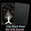 Notepads 150Gsm Black Paper Bullet Dotted Notebook 160 Pages Dot Grid Journal 5*5mm white Dots 230918