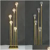 Party Decoration 10-Head Golden Metal Candelabra Candle Holder Table Centerpieces Home Tall Electronic Candlestick Drop Delivery Garde Dh3ta