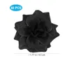 Fleurs décoratives VORCOOL 50pcs Simulation Rose Têtes De Fleurs Artificielles Roses Fleur pour Chapeau Vêtements Embellissement (Noir)