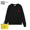 Designer AMIS HÄRDE HOUDIE AMORER CLASSIC LOVE PIRROW Sweater Round Neck and Women's Loose Couple A Pullover Top Fashion High Quality Cool Men's