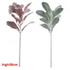 Decorative Flowers 6Pcs 38cm Fake Plants In Vase Artificial Living Room Decor Home Wedding Decoration Simulation Leaf Rattan Green And Red