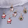 Dangle Earrings Fashion Christmas Hat Elk Bell Snowflake Pendant For Women Santa Claus Earring Festival Jewelry Gifts