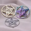 Charms 9st/Lot Hip Hop Street Punk Trend Hollow Goat Head Pentagram hänge för smycken som tillverkar DIY -halsbandstillbehör