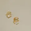 Studörhängen S925 Silver Ear Needle minimalistiska mode Pearlw/ Eco Brass med 18K Gold Korea Jewelry for Women Hyacinth