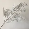 Decorative Flowers 105cm Long Branch Rime Grass 16 Fork Gray Landscaping Flower Arrangement Wedding Simulation Big Leaf