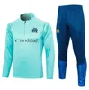 2023 2024 Marseille trascksuit HOMMES ET ENFANTS ensemble Football Soccer Training Suit 23/24 OM Survetement Maillot Foot Chandal MILIK PAYET veste de football maillot vestes