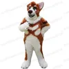 Halloween Plüsch Husky Maskottchen Kostüm Top -Qualität Cartoon Theme Charakter Carnival Unisex Erwachsene Größe Weihnachtsgeburtstagsfeier Fancy Outfit