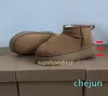 Womens Classic Ultra Mini Platte Slipper Warme Winter Snowboots Bont Platform Dames Schoenen Korte Enkel Designer Booties